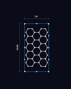 14 Hex with Blue Border Set