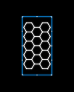 14 Hex with Blue Border Set