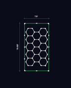 14 Hex with Green Border Set