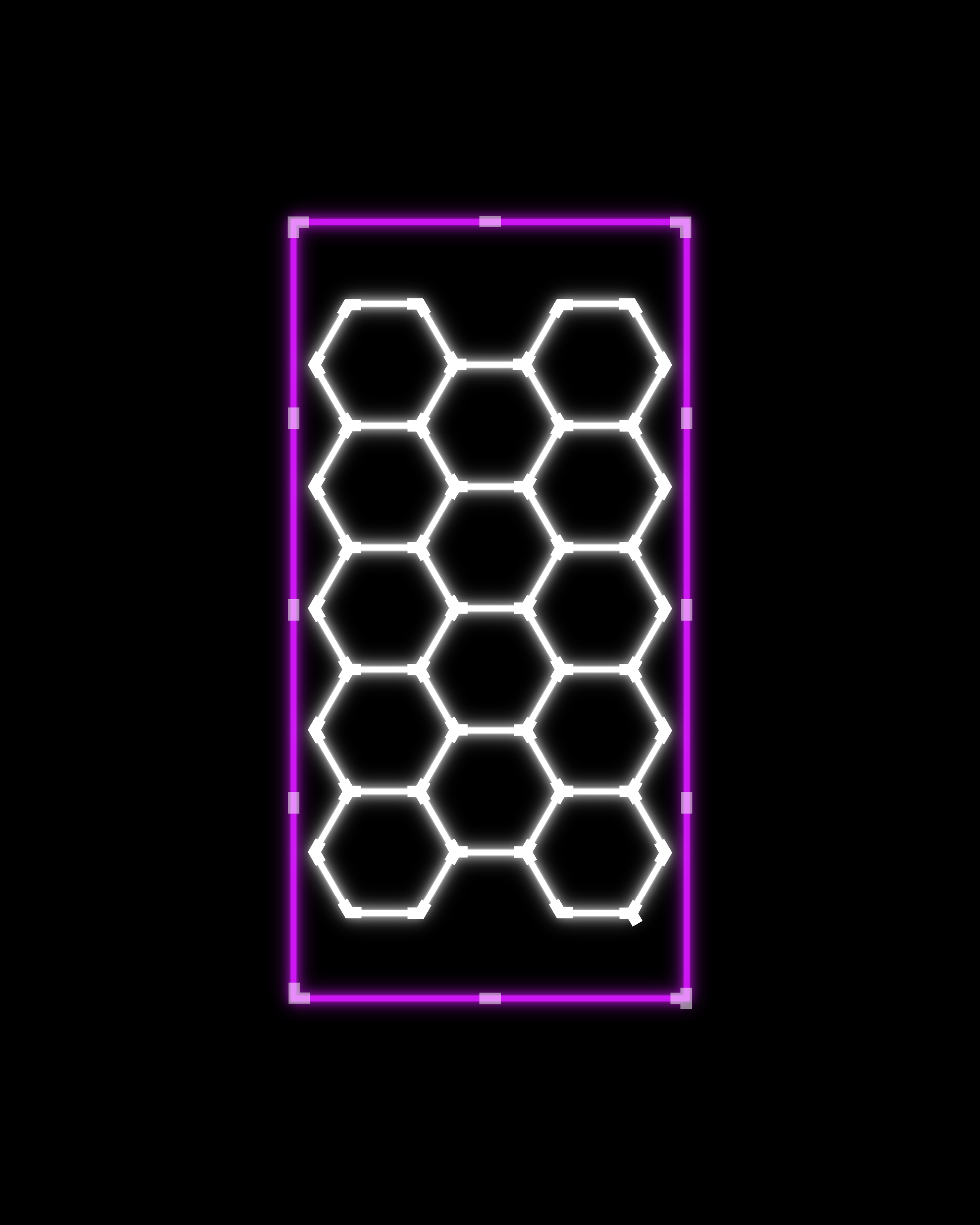 14 Hex with Pink Border Set