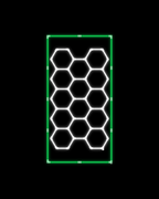 14 Hex with Green Border Set