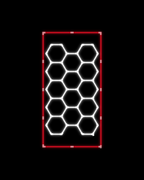 14 Hex with Red Border Set